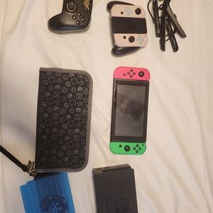 Nintendo swith with extra controllers and accessories